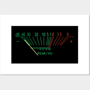 Analog VU meter sound engineers Posters and Art